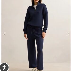 Lya Lounge Satin Trim Jumper & Tiana Wide Leg Track Pant